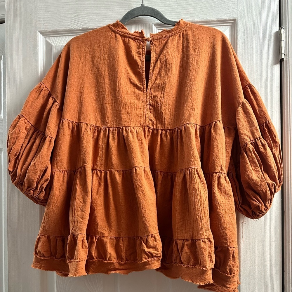 EUC Newbury Kustom FALL AT LAST RUST BLOUSE, large - Picture 7 of 10